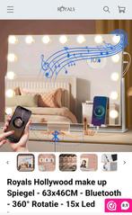 Hollywood Make-up Spiegel met Bluetooth, Nieuw, Ophalen of Verzenden, Minder dan 100 cm, Rechthoekig