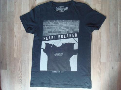 Jacq en Jones zwart t shirt met opdruk, maat M, Kleding | Heren, T-shirts, Zo goed als nieuw, Maat 48/50 (M), Zwart, Ophalen of Verzenden