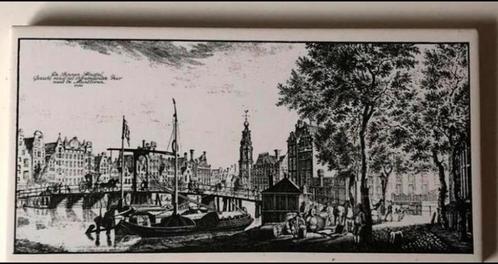 Tegel Amsterdam Binnen Amstel Munttoren 1770, Antiek en Kunst, Antiek | Wandborden en Tegels, Ophalen of Verzenden