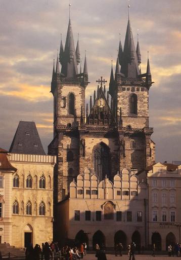 2 onbeschadigde kaarten van de Tynkerk in Praag beschikbaar voor biedingen