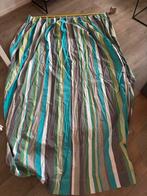 Gestreept Gordijn - Blauw, Groen, Grijs, wit, Huis en Inrichting, Ophalen, Gebruikt, 100 tot 150 cm, 200 cm of meer