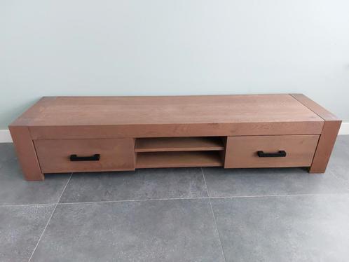 Modern TV/audio meubel massief eiken, Huis en Inrichting, Kasten | Boekenkasten, Zo goed als nieuw, Minder dan 100 cm, 25 tot 50 cm