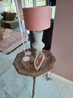 Tafellamp grijs/roze - 65cm hoog, Ophalen, Gebruikt, 50 tot 75 cm, Stof