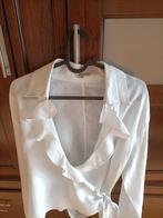 Josephine Linnen Blouse - Maat 42, Wit, Maat 42/44 (L), Ophalen of Verzenden, Gedragen