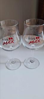 Kriek Max bierglazen  (nog 3 stuks), Verzamelen, Ophalen, Zo goed als nieuw, Bierglas