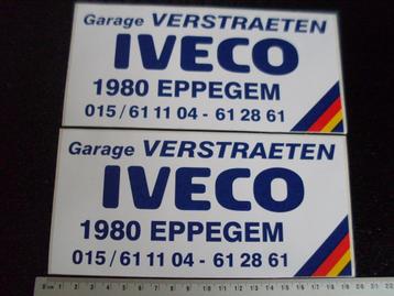 2x sticker garage Verstraeten iveco eppegem logo beschikbaar voor biedingen