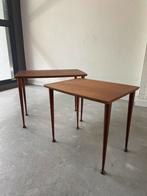 2 Bijzettafels jaren 50, Huis en Inrichting, Tafels | Eettafels, Ophalen, 50 tot 100 cm, ., Rond