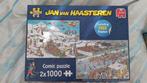 Jan van Haasteren Winter Puzzels 2x1000, Ophalen, 500 t/m 1500 stukjes, Zo goed als nieuw