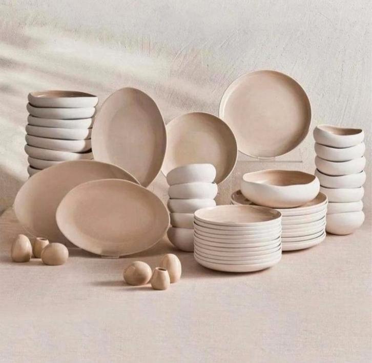 Karaca Earth Collection Cupid 59-delige Servies Set NIEUW, Huis en Inrichting, Keuken | Servies, Nieuw, Bord(en), Overige stijlen