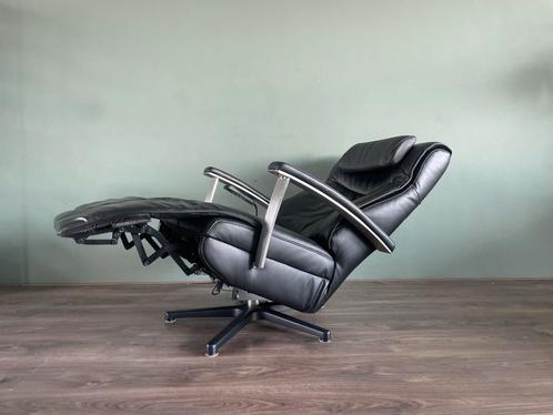 Mooie zwarte prominent stockholm relax fauteuil elektrisch, Huis en Inrichting, Fauteuils, Zo goed als nieuw, 50 tot 75 cm, Minder dan 75 cm
