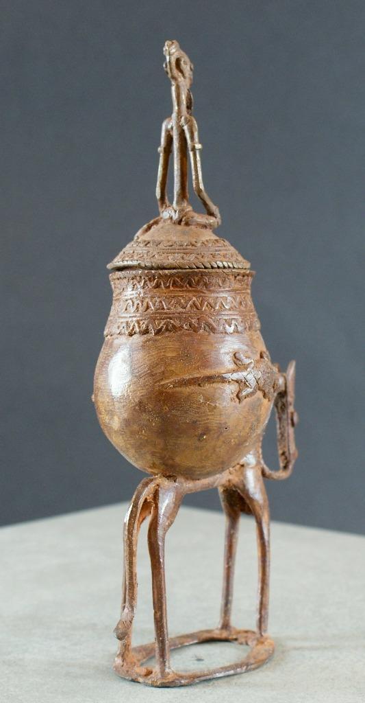 Traditionele rituele bronze beker van het Dogon-volk, Antiek en Kunst, Kunst | Niet-Westerse kunst, Ophalen of Verzenden