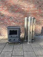 Houtkachel allesbrander Laxevaags kachelpijpen dubbelwandig, Huis en Inrichting, Kachels, Ophalen, Houtkachel, Zo goed als nieuw