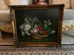 Olieverf bloemen schilderij op doek, Antiek en Kunst, Ophalen of Verzenden
