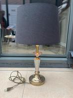 Lamp met kristalen ondervoet, Gebruikt, 50 tot 75 cm, Ophalen of Verzenden, Metaal