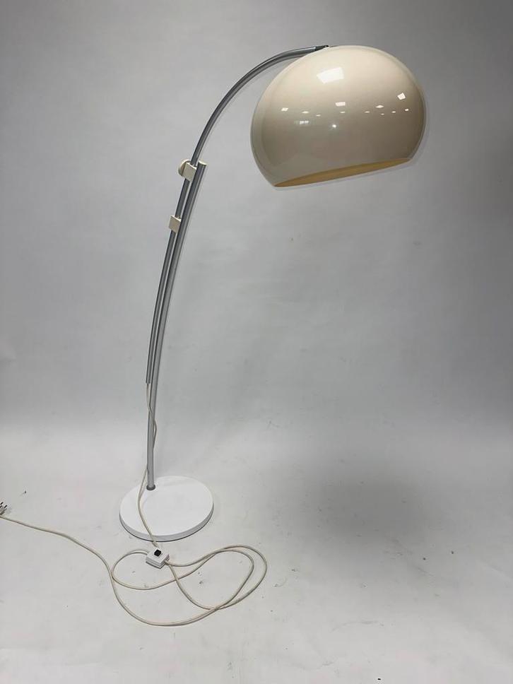 Vintage Booglamp - Hustaat Leuchten vintage midcentury, Huis en Inrichting, Lampen | Vloerlampen, Gebruikt, 100 tot 150 cm, Metaal