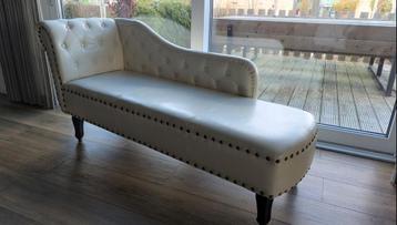Chaise Longue bank crème wit  beschikbaar voor biedingen