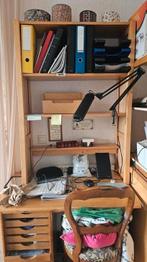 Lundia, diepe kast en planken boven een bureau, Huis en Inrichting, Kasten | Stellingkasten, Ophalen of Verzenden, Gebruikt
