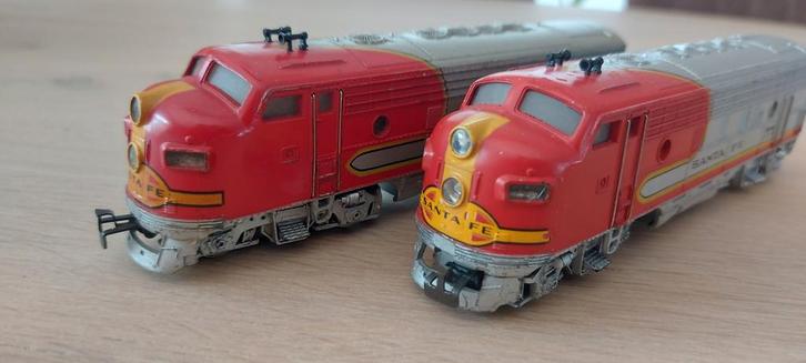 2 delige Märklin USA Santa Fe treinset artnr 3060+4060, Hobby en Vrije tijd, Modeltreinen | H0, Zo goed als nieuw, Wagon, Wisselstroom