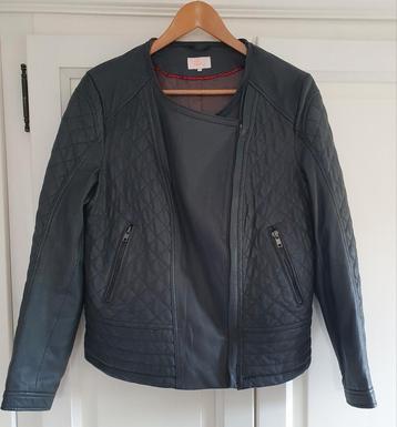 Leren jas jack grijs mt 44 kalfsleer zgan beschikbaar voor biedingen