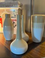 Set van 4 vazen, Overige kleuren, Ophalen of Verzenden, Minder dan 50 cm, Glas