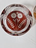 Kristallen Asbak met Bloemmotief, Antiek en Kunst, Ophalen