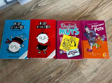 4 Leuke Kinderboeken: Flip Fiasco, Dagboek Muts, Juffrouw Po beschikbaar voor biedingen