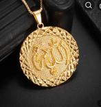 Goudkleurig de god Allah munt-ketting  met Hanger, Ophalen, Overige voorstellingen, Nieuw, Goud