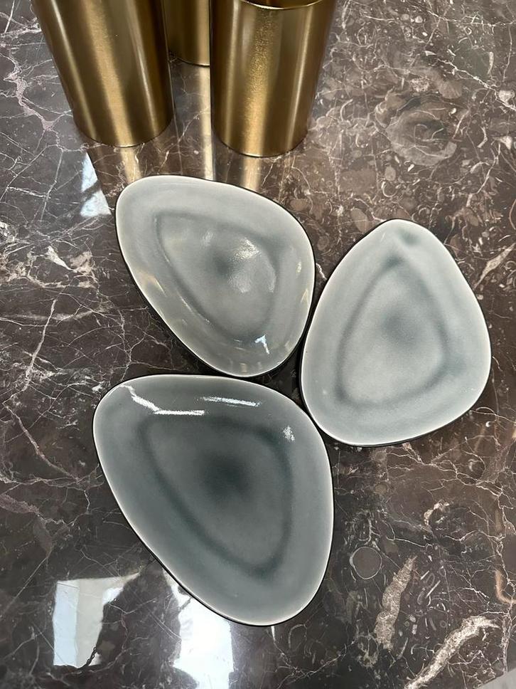 Set van 3 keramische schaaltjes borden Gastro Organic, Huis en Inrichting, Woonaccessoires | Schalen en Manden, Zo goed als nieuw