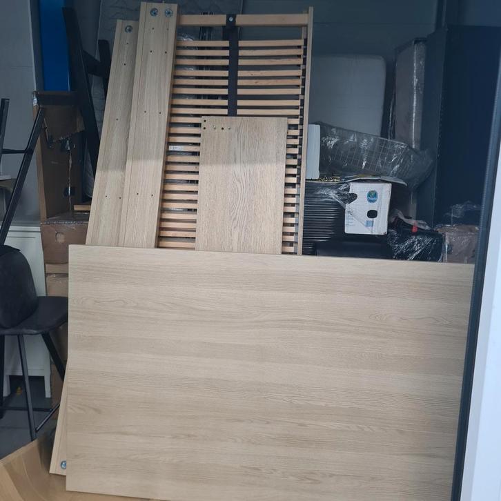 Zgan ikea malm bed 140x200 met lattenbodems, Huis en Inrichting, Slaapkamer | Bedden, Zo goed als nieuw, Tweepersoons, 140 cm