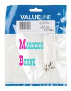 Antenne kabel Plat F-Connector female - F- female 0.20 wit, Nedis, Nieuw, Info@marbeco.nl, Minder dan 2 meter