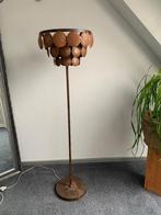 Schijfjeslamp roest, Huis en Inrichting, Lampen | Vloerlampen, Ophalen, Zo goed als nieuw, Metaal, 100 tot 150 cm