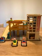 Vintage Fisher Price Garage met Lift 4 auto’s met poppetjes, Ophalen, Gebruikt, Jongen of Meisje