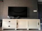 Creme/Wit tv meubel, Gebruikt, 150 tot 200 cm, Ophalen of Verzenden, Minder dan 100 cm