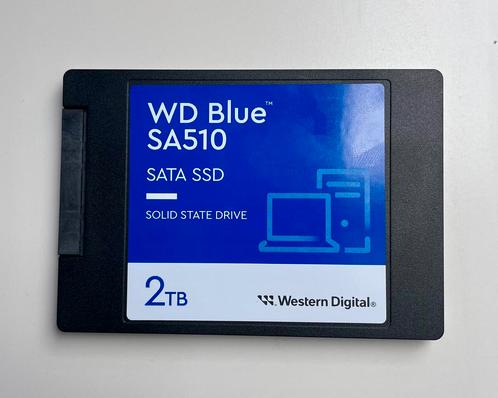 SSD 2TB | SATA | WD BLUE SA510 ( 3.5 years warranty), Computers en Software, Harde schijven, Zo goed als nieuw, Desktop, Intern
