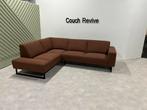 Nieuwe GRATIS LEVERING kastanjebruin hoekbank 265x205, Nieuw, Ophalen of Verzenden, Vierpersoons of meer, Stof