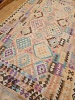 Handgeweven oosterse wollen kelim 300x199, Info@SlatsAntiek.nl, 150 tot 200 cm, Vof Slats Antiek, Crème