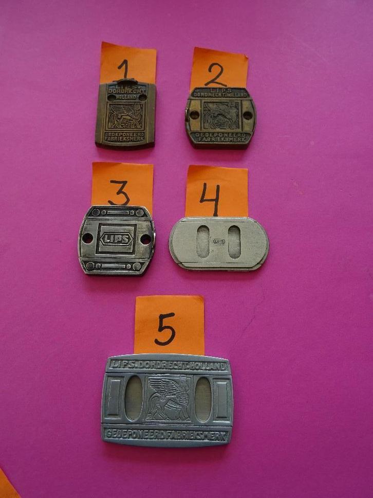 5 oude antieke lips platen kluis sleutelgat bedekker slot, Antiek en Kunst, Curiosa en Brocante, Ophalen of Verzenden