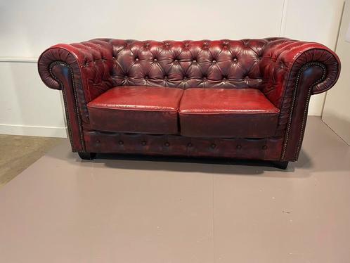 Chesterfield Bank, Huis en Inrichting, Banken | Bankstellen, Gebruikt, Tweepersoons, 150 tot 200 cm, 75 tot 100 cm, Ophalen