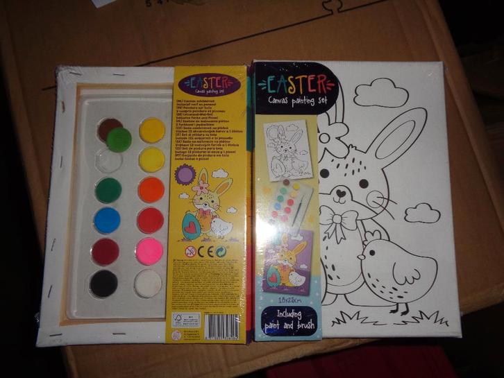 PARTIJ PASEN CANVAS SCHILDERSET , Diversen, Pasen, Nieuw, Ophalen of Verzenden