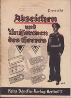 Zeldzaam 'Abzeichen und Uniformen des Heeres' boekje, Overige soorten, Duitsland, Boek of Tijdschrift, Verzenden