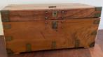 Oude antieke kamfhouten kist brons rond 1900 camphor, Huis en Inrichting, Woonaccessoires | Kisten, Ophalen, Gebruikt, Metaal