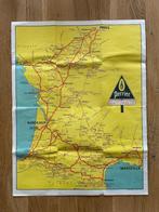 oude franse wegenkaart Perrier Paris Biarritz Marseille, Antiek en Kunst, Ophalen of Verzenden