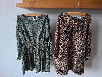 Hema Primark Animal Panter Dierenprint Jurken Maat 110-116 beschikbaar voor biedingen