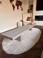 Handgemaakte houten Salontafel Taupe japandi robuust, Ophalen, Japandi, Minder dan 50 cm, 200 cm of meer