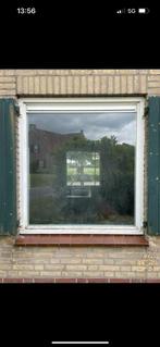 Vaste kozijn met raam en dubbel glas, Doe-het-zelf en Verbouw, Kozijnen en Schuifpuien, Ophalen, Hout, 75 tot 150 cm, Raamkozijn