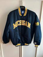 Vintage varsity jas satin jacket Starter Michigan University, Maat 52/54 (L), Blauw, Ophalen of Verzenden, Zo goed als nieuw
