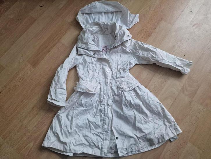 witte BARBARA FARBER jas, maat 98, Kinderen en Baby's, Kinderkleding | Maat 98, Zo goed als nieuw, Meisje, Jas, Ophalen of Verzenden