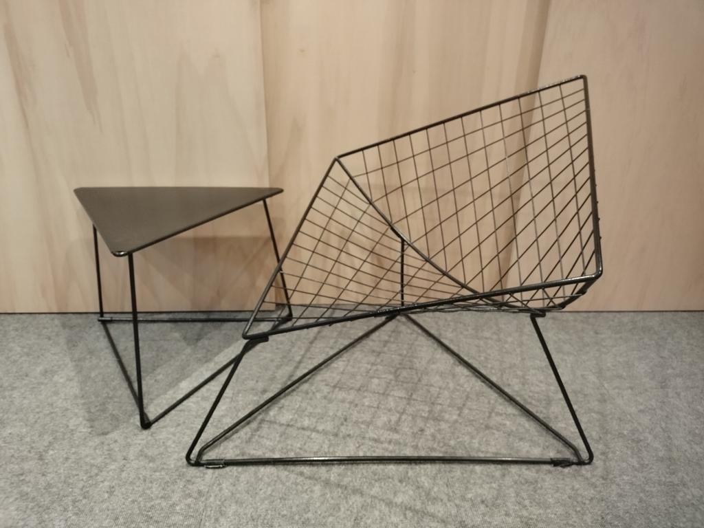 IKEA OTI stoel + kussen, Huis en Inrichting, Fauteuils, Gebruikt, Metaal, 50 tot 75 cm, 75 tot 100 cm, Ophalen