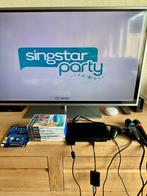 PlayStation 2 Superslim SingStar set, Spelcomputers en Games, Ophalen, Met games, Zwart, Zo goed als nieuw
