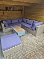 Te koop: mooie degelijke loungeset, Tuin en Terras, Tuinsets en Loungesets, Gebruikt, 6 zitplaatsen, Hocker, Ophalen of Verzenden